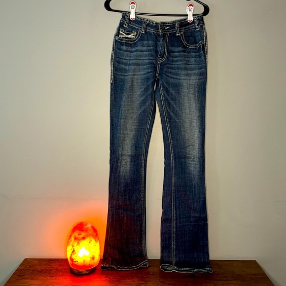 Rock & roll cowgirl boot cut jeans SIZE: 25 LENGTH: 34 - Picture 1 of 2